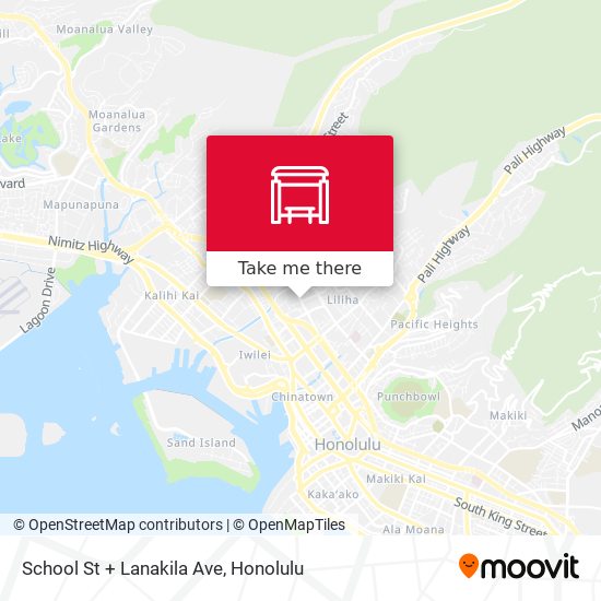 School St + Lanakila Ave map