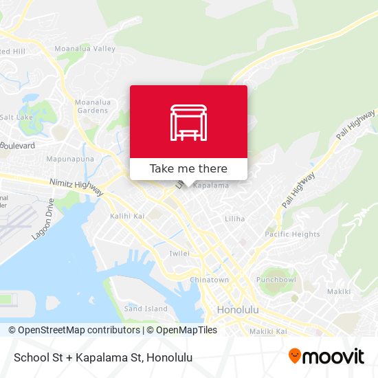 School St + Kapalama St map