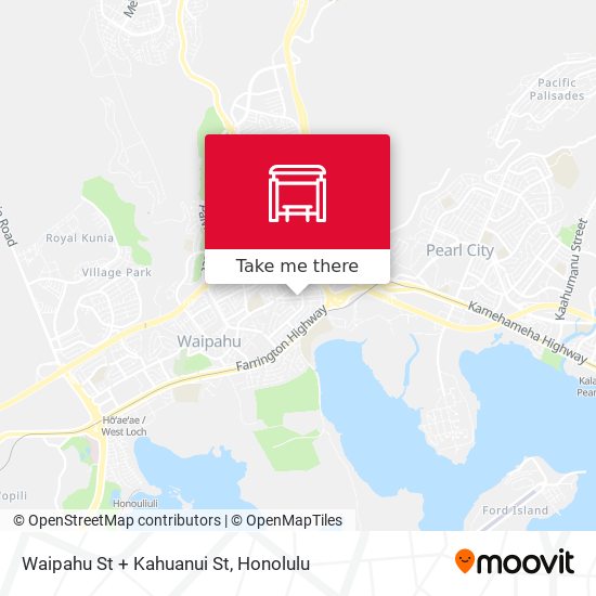 Waipahu St + Kahuanui St map