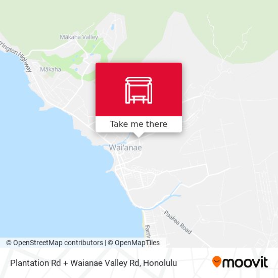 Mapa de Plantation Rd + Waianae Valley Rd