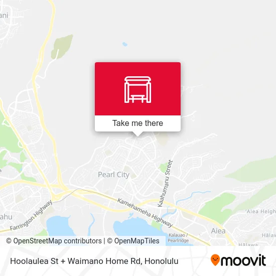 Hoolaulea St + Waimano Home Rd map