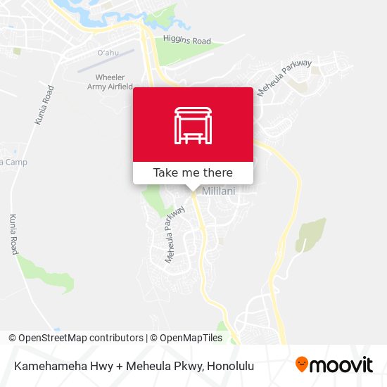 Mapa de Kamehameha Hwy + Meheula Pkwy