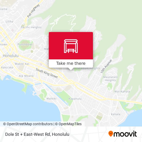 Mapa de Dole St + East-West Rd