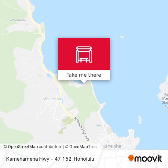 Kamehameha Hwy + 47-152 map