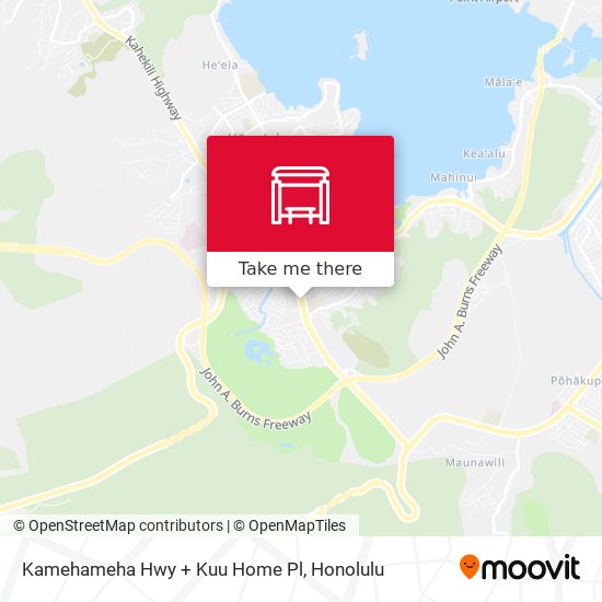 Kamehameha Hwy + Kuu Home Pl map