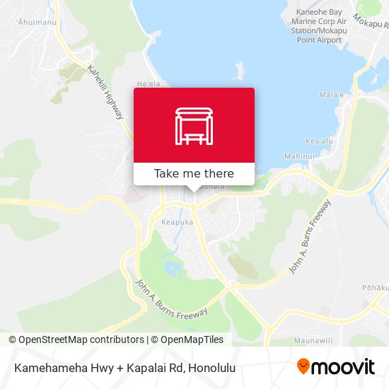 Kamehameha Hwy + Kapalai Rd map