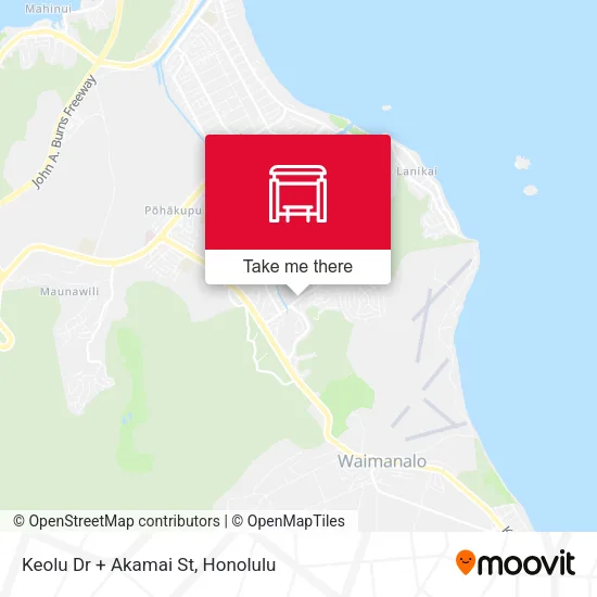 Mapa de Keolu Dr + Akamai St