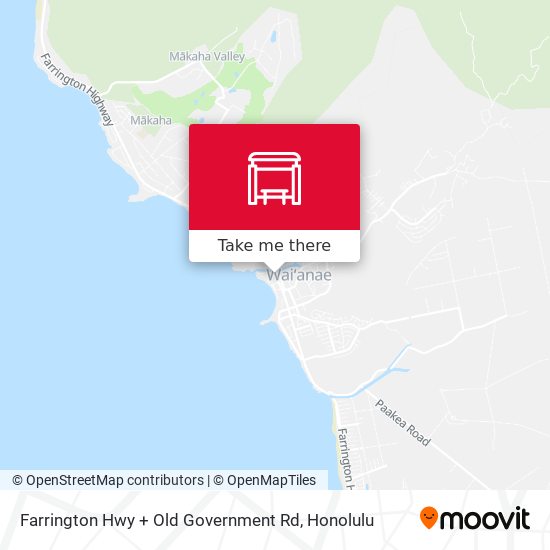 Farrington Hwy + Old Government Rd map