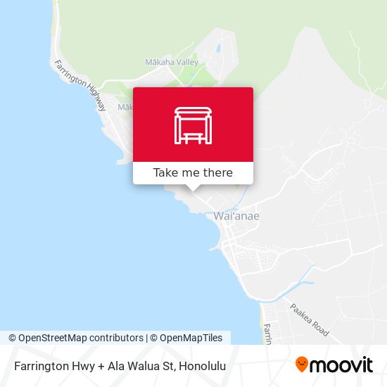 Farrington Hwy + Ala Walua St map