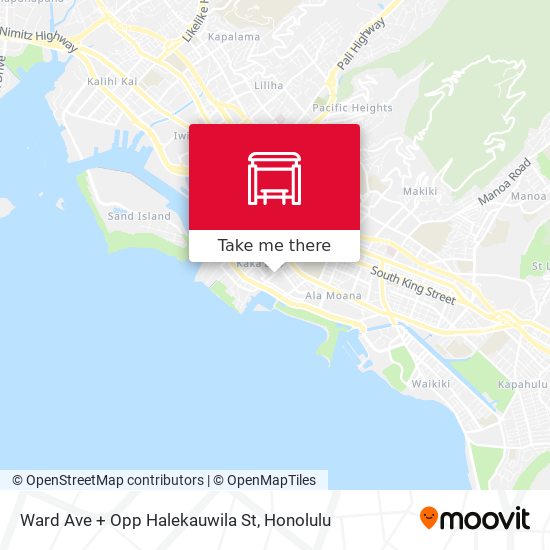 Ward Ave + Opp Halekauwila St map