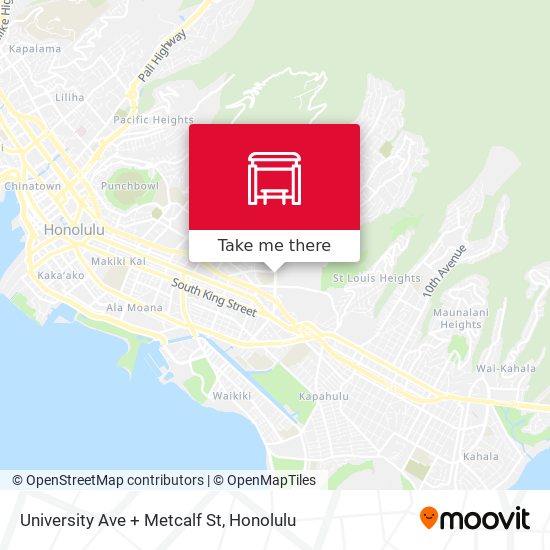 University Ave + Metcalf St map