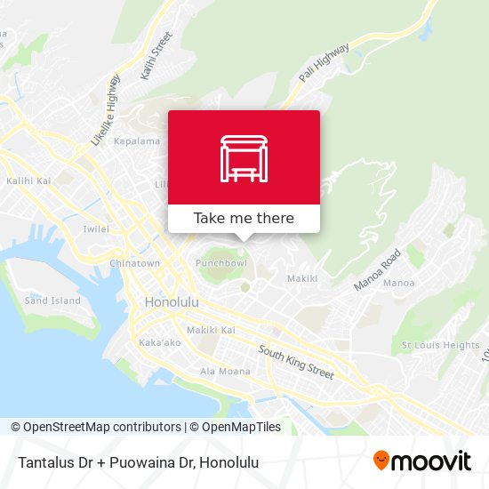 Mapa de Tantalus Dr + Puowaina Dr