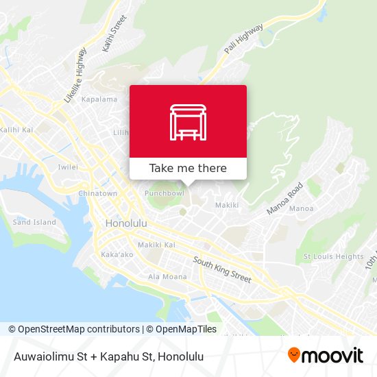 Mapa de Auwaiolimu St + Kapahu St