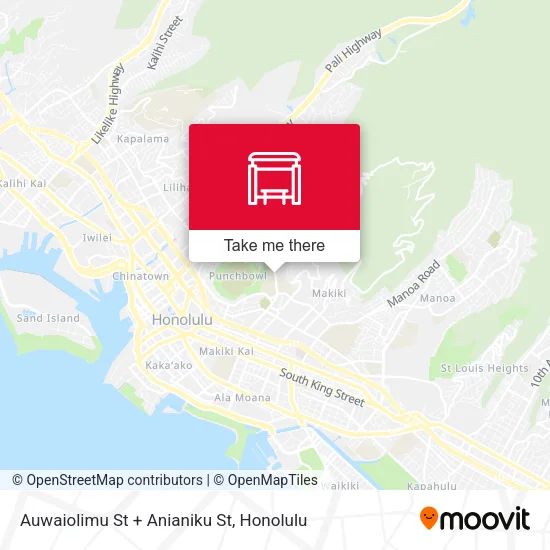 Mapa de Auwaiolimu St + Anianiku St