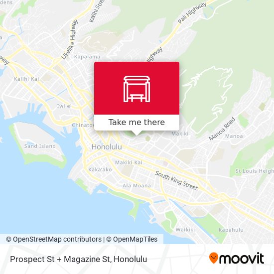 Prospect St + Magazine St map