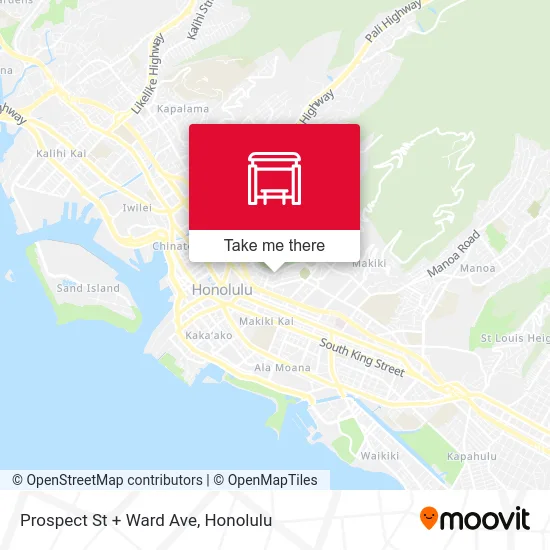 Prospect St + Ward Ave map