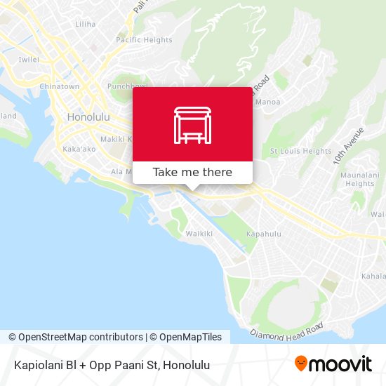 Kapiolani Bl + Opp Paani St map