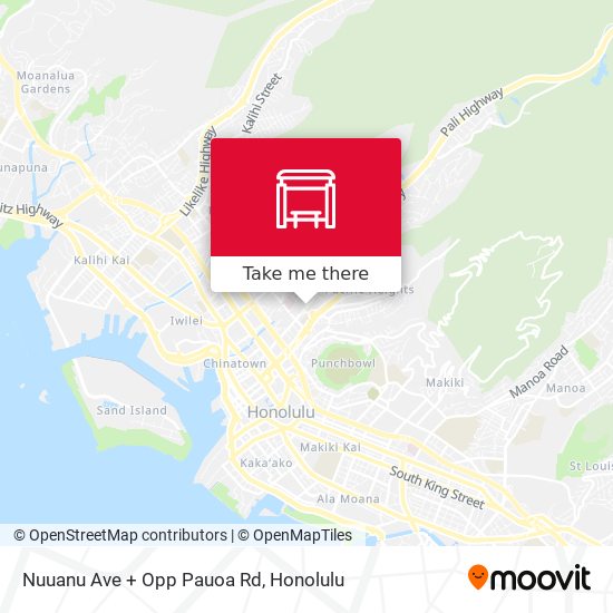 Nuuanu Ave + Opp Pauoa Rd map