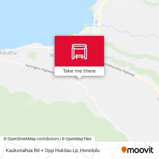 Kaukonahua Rd + Opp Hukilau Lp map
