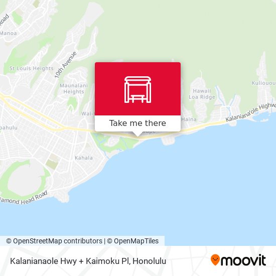 Kalanianaole Hwy + Kaimoku Pl map
