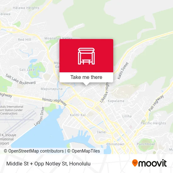 Middle St + Opp Notley St map