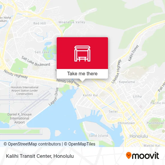 Kalihi Transit Center map