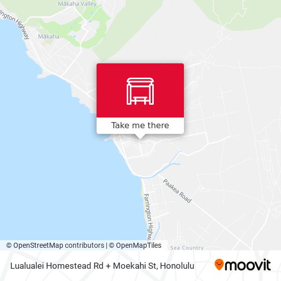 Mapa de Lualualei Homestead Rd + Moekahi St