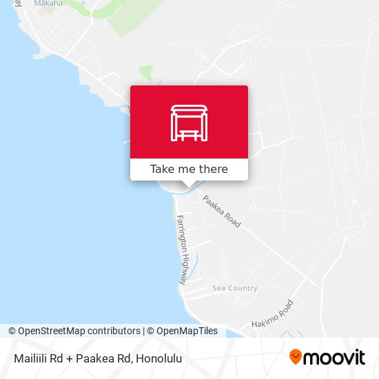 Mapa de Mailiili Rd + Paakea Rd