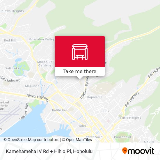 Kamehameha IV Rd + Hihio Pl map