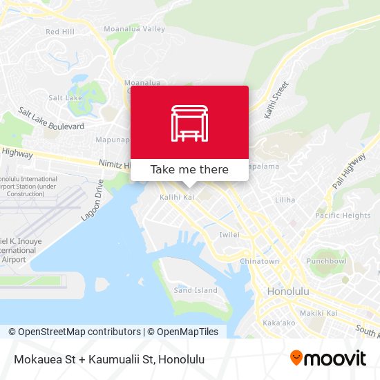 Mokauea St + Kaumualii St map