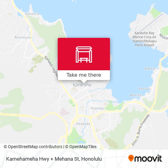 Kamehameha Hwy + Mehana St map