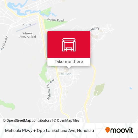 Mapa de Meheula Pkwy + Opp Lanikuhana Ave