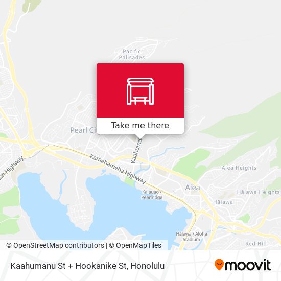Mapa de Kaahumanu St + Hookanike St
