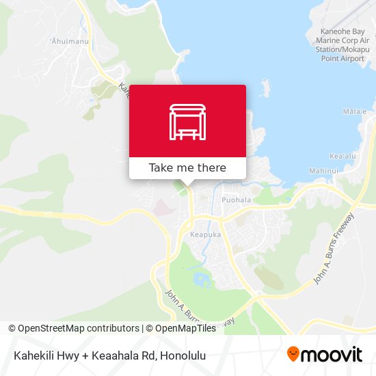 Kahekili Hwy + Keaahala Rd map