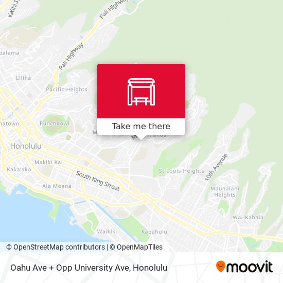 Oahu Ave + Opp University Ave map