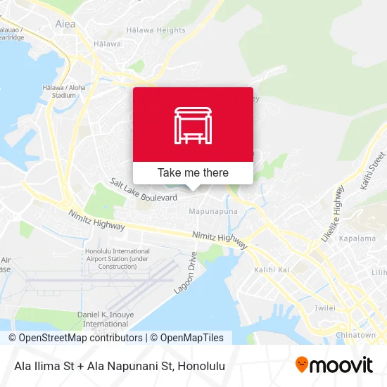 Mapa de Ala Ilima St + Ala Napunani St