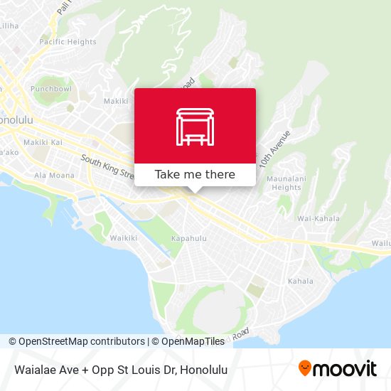 Waialae Ave + Opp St Louis Dr map