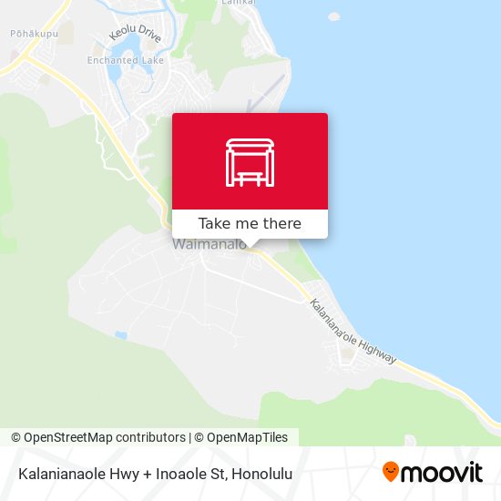 Mapa de Kalanianaole Hwy + Inoaole St