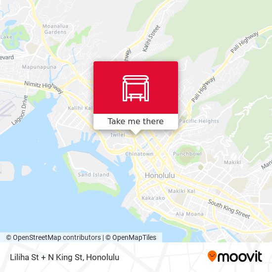 Mapa de Liliha St + N King St