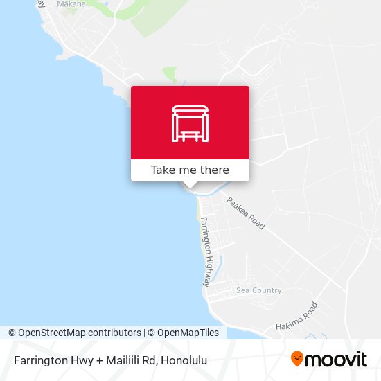 Farrington Hwy + Mailiili Rd map