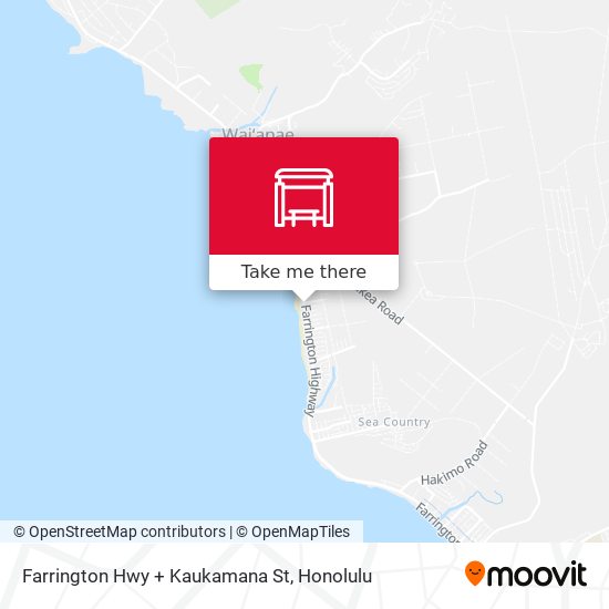 Farrington Hwy + Kaukamana St map
