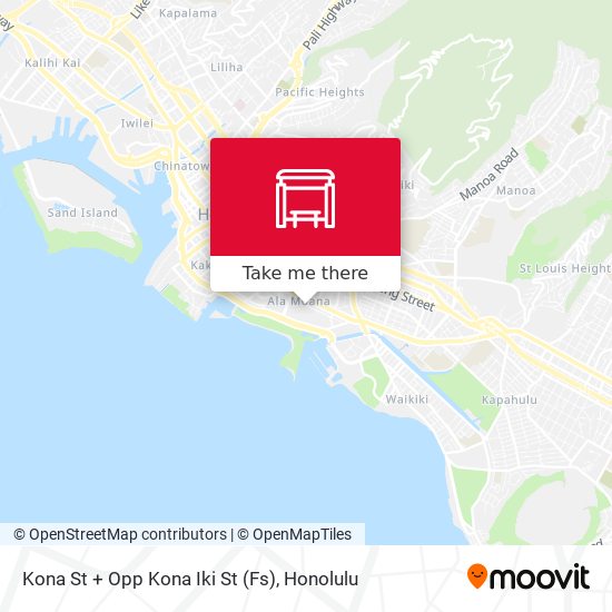 Kona St + Opp Kona Iki St (Fs) map