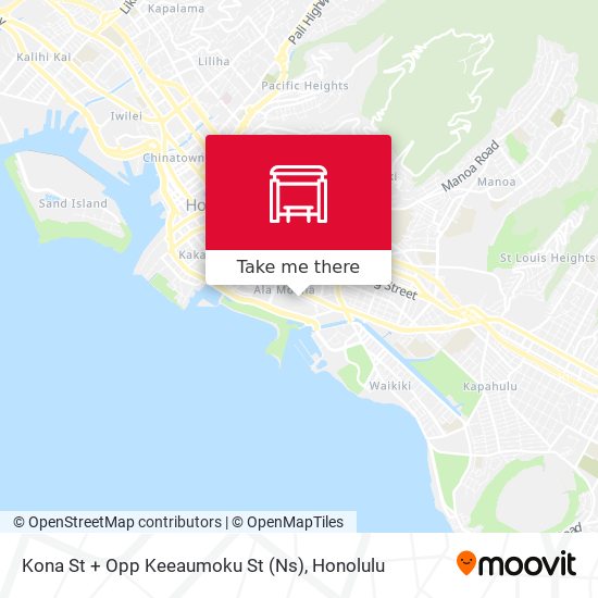 Kona St + Opp Keeaumoku St (Ns) map