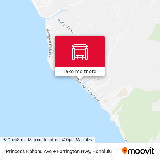 Princess Kahanu Ave + Farrington Hwy map