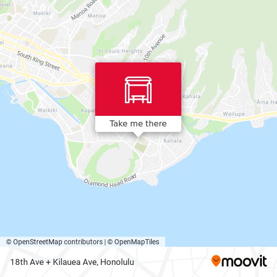 18th Ave + Kilauea Ave map