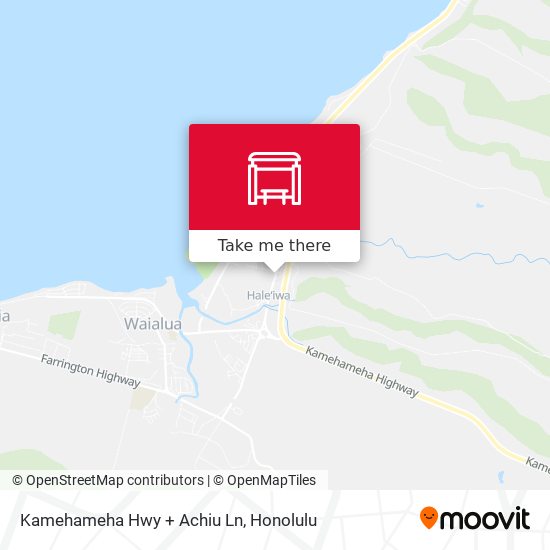 Mapa de Kamehameha Hwy + Achiu Ln