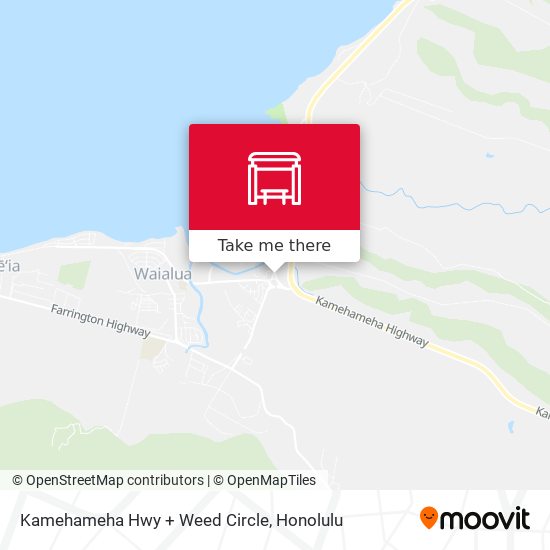 Mapa de Kamehameha Hwy + Weed Circle