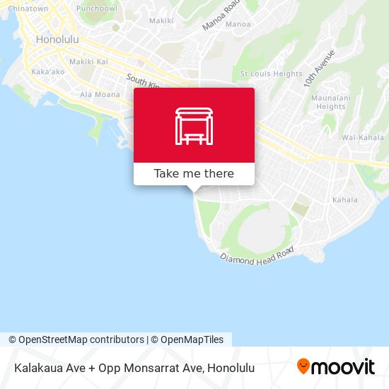 Mapa de Kalakaua Ave + Opp Monsarrat Ave