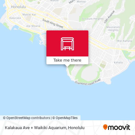 Kalakaua Ave + Waikiki Aquarium map