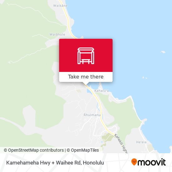 Mapa de Kamehameha Hwy + Waihee Rd